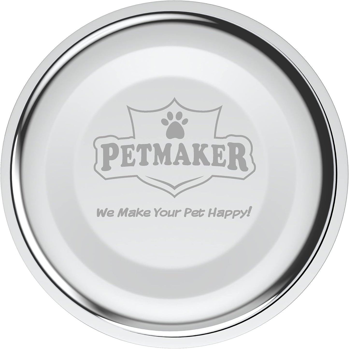 Set of 2 Stainless Steel Dog Bowls - 40Oz Pet Bowls with Decorative Dog Food Stand - Metal Food and Water Dishes for Large Pets - Puppy Essentials by  (Silver/Black)