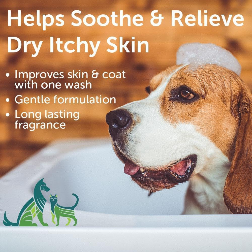 - Oatmeal Pet Shampoo for Sensitive Skin - Revitalizes Dry Skin & Coat - Natural Ingredients - Gentle Shampoo - Cleans & Conditions