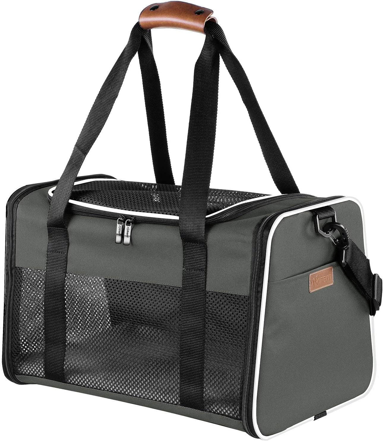 Cat Carrier - Portable Foldable Dog Pet Carrier, Soft-Sided Pet Bag up to 22 Lbs, Airline Approved Travel Puppy Carrier