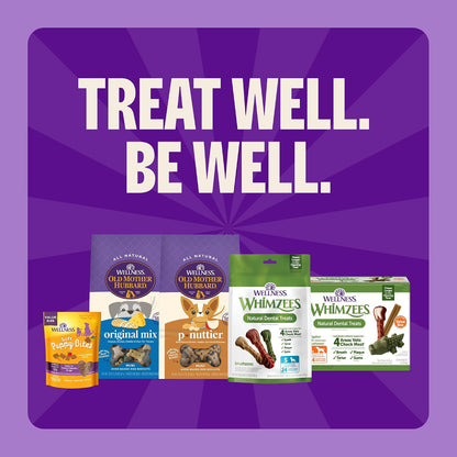 Wellness Stix Natural Dog Dental Treat, Chews, Freshens Breath, Medium Size Sticks, 14.81 Oz Bag, 14 Count