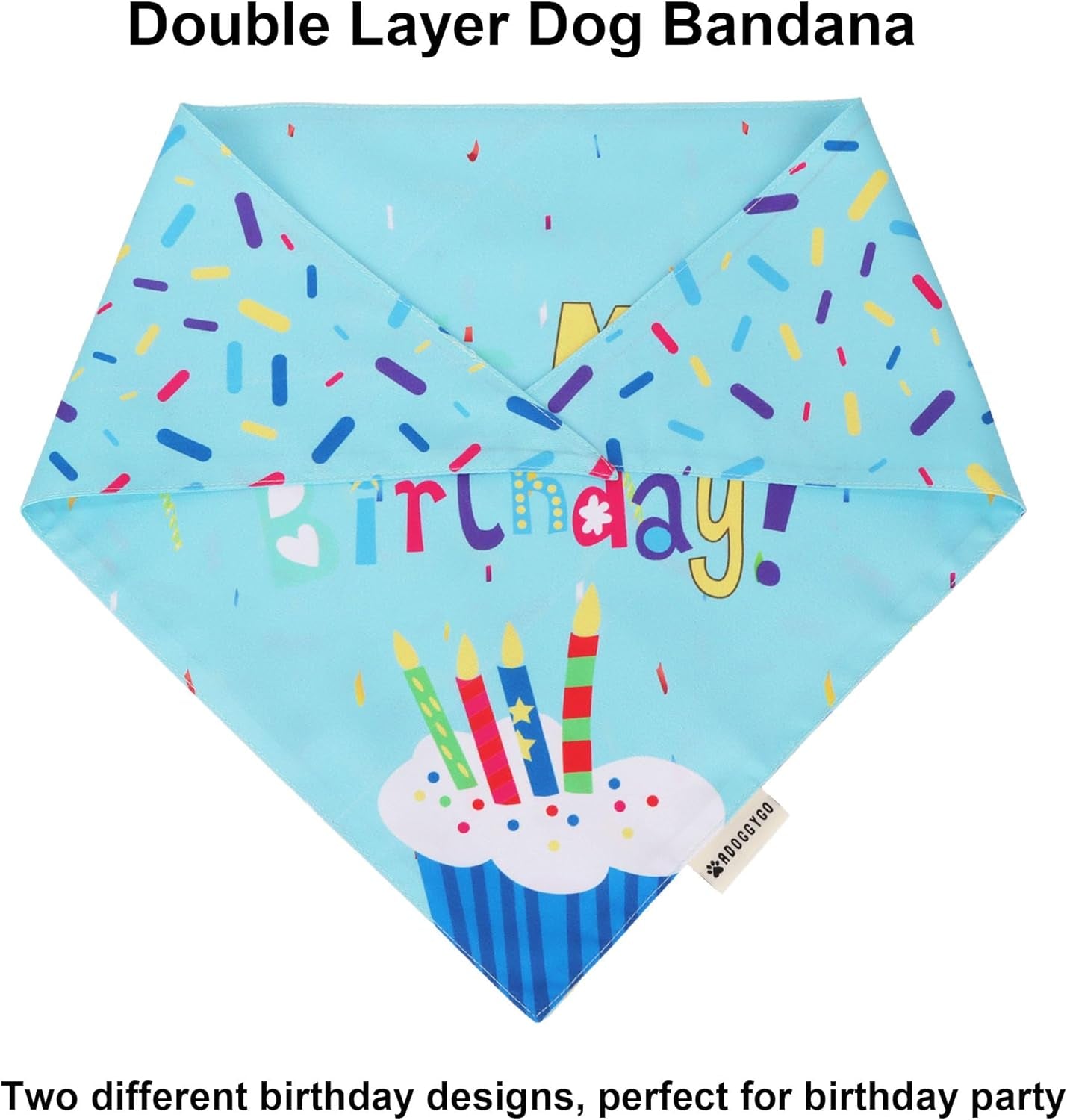 Dog Birthday Hat, Blue Birthday Boy Bandana with Bow Tie, Large | 3 Sizes, It'S My Birthday Dog Bandana, Colorful Pom Pom Hat, Bow Tie & Age Numbers for Medium Large Dogs