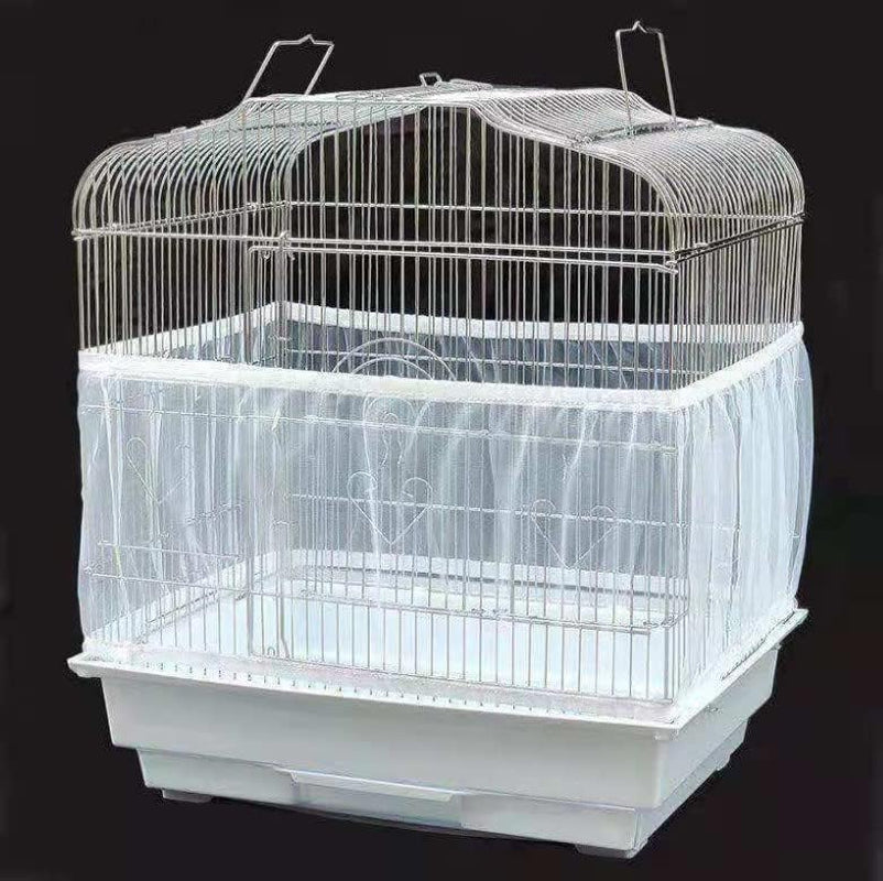 Bird Cage Cover, Breathable Washable Mesh Seed Catcher Seed Catcher Guard Net Covers Large Size Bird Cage Good (4 Colors)